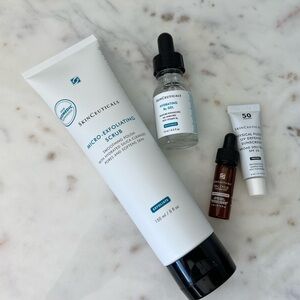 Skinceutical Micro exfoliating face scrub, skincare and cooling beaded mask